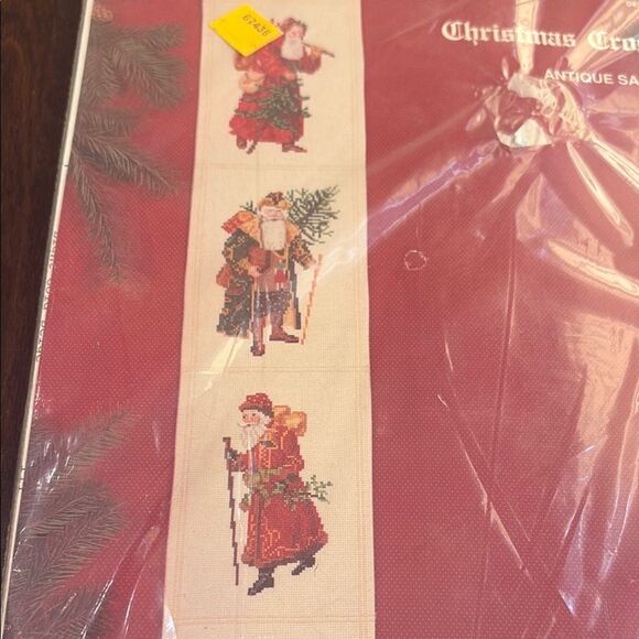 Janlynn Antique Santa Bell Pull Cross Stitch Kit - Picture 3 of 5